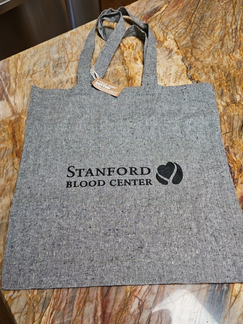 NEW Recycled Cotton Tote bag, Stanford Blood Center 16x14